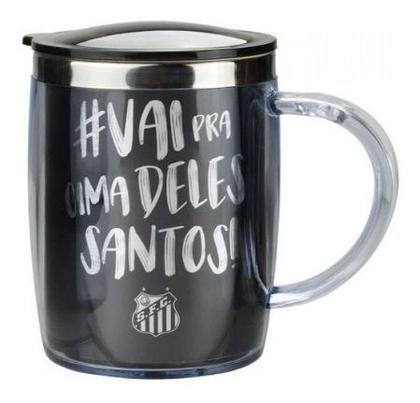 Imagem de Copo Caneca Térmica Chopp Cerveja com Tampa Santos 450ml 