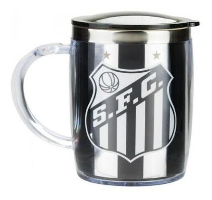 Imagem de Copo Caneca Térmica Chopp Cerveja com Tampa Santos 450ml 