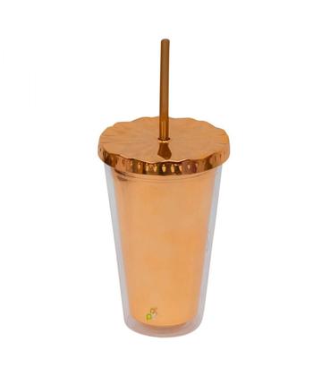 Imagem de Copo Canudo Marrom Chic E Elegante 450Ml - Projeto Kiwi