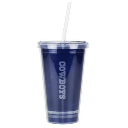 Imagem de Copo Canudo Plastic Tumbler Dallas Cowboys