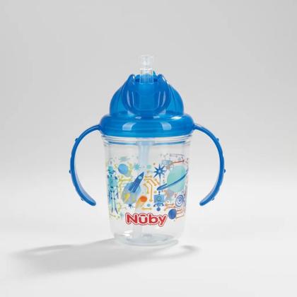 Imagem de Copo Com Alça E Canudo Antivazamento Infantil 240ml Nûby