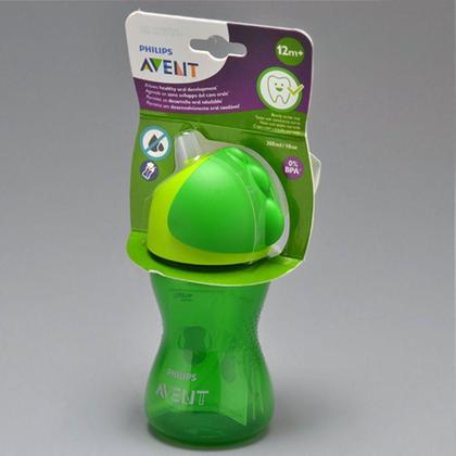 Imagem de Copo com canudo curvado 300ml verde - Philips Avent
