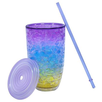 Imagem de Copo Com Canudo Gel Colorido Congelante 500Ml