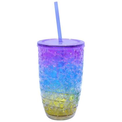 Imagem de Copo Com Canudo Gel Colorido Congelante 500Ml