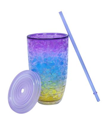 Imagem de Copo Com Canudo Gel Colorido Congelante 500ml