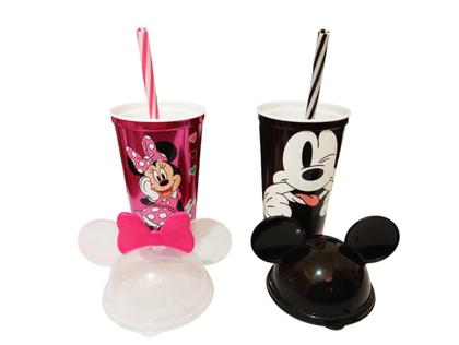 Imagem de COPO COM CANUDO MICKEY OU MINNIE 500ml unidade