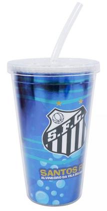 Imagem de Copo Com Canudo Santos  500ml Oficial