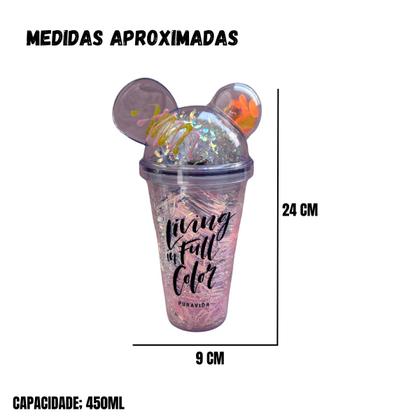 Imagem de Copo com LED 450ml com Canudo Reutilizável Brilha Festa Balada Aniversário Carnaval lembrancinha