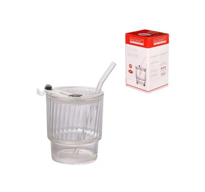 Imagem de Copo com Tampa Canudo vidro Fest 400 Ml Hauskraft