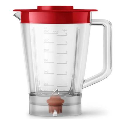Imagem de Copo com tampa vermelha para seu Liquidificador modelos Ri7300 Ri7301 Ri7302 Ri7303