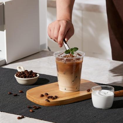 Imagem de Copo Copo de plástico transparente JOLLY PARTY 350ml com tampas planas x100