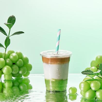 Imagem de Copo Copo de plástico transparente JOLLY PARTY 350ml com tampas planas x100