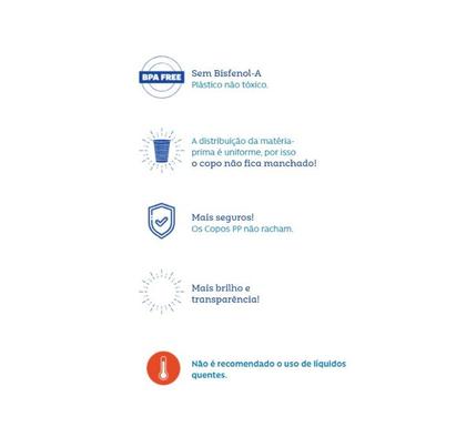 Imagem de Copo de 440ml PP Translúcido C/50 Cristalcopo
