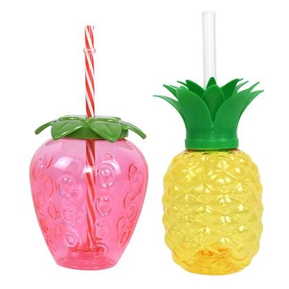 Imagem de Copo de Água com Abacaxi e Morango (500ml) - Ideal para Verão, Praia e Festas