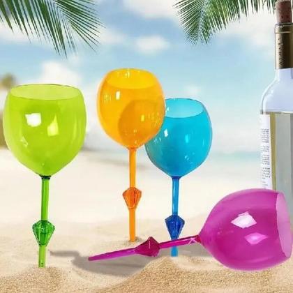 Imagem de Copo De Bebida De Praia Em Acrílico, Copos Flutuantes Para Coquetéis, Taça De Vinho, Copo Rock
