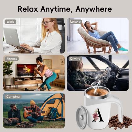 Imagem de Copo de bebida MNZZ Caneca de aço inoxidável com agitação magnética