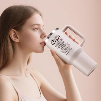 Imagem de Copo de bebida VoziSpace, copo de aniversário para mamãe de 40 onças com alça