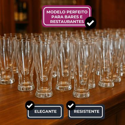 Imagem de Copo de Cerveja Chopp de Vidro Tulipa Bar Restaurante 315ml Em Casa Tem