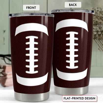 Imagem de Copo de futebol de aço inoxidável SANDJEST de 20 onças, isolado