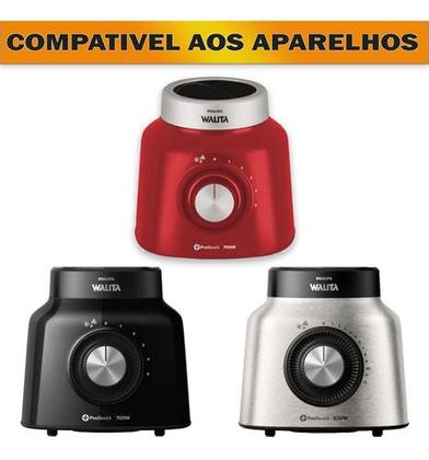 Imagem de Copo de Liquidificador Compatível Walita Philips Ri2134 Ri2135 Walita Problend RI2134 RI2035 Vermelho