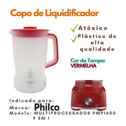 Imagem de Copo de Liquidificador Philco Multiprocessador PMP1600 Translúcido