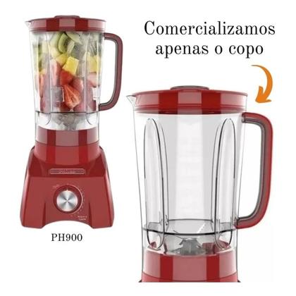 Imagem de copo de liquidificador serve para modelo Philco pH 900 e Britânia b 1000 vermelho original