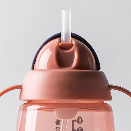 Imagem de Copo de palha Tommee Tippee Starter 300 ml ou mais com alças rosa, pacote com 2 unidades