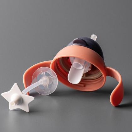 Imagem de Copo de palha Tommee Tippee Starter 300 ml ou mais com alças rosa, pacote com 2 unidades