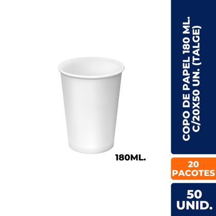 Imagem de Copo de Papel 180ml Talge C/300 Un  Ideal p/ Café, Eventos, Escritórios e Bebidas Quentes