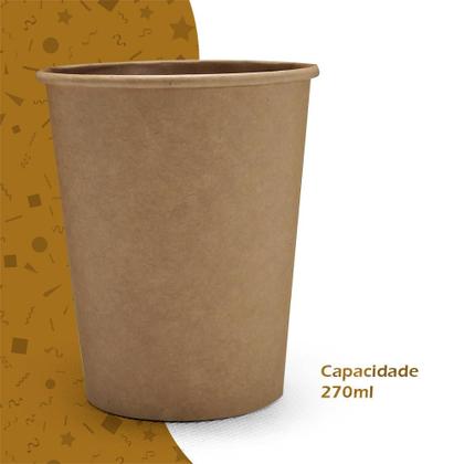 Imagem de Copo De Papel Com 270ml Prático E Seguro 10 Unidades SilverFestas