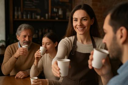 Imagem de Copo de Papel Descartável Ecológico Para Café 180ml 50un