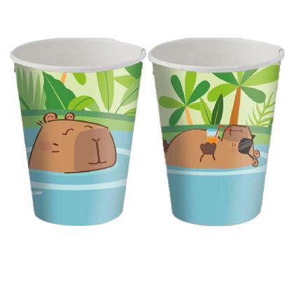 Imagem de Copo De Papel Festa Capivara Fofa 200ml C/ 8 Unid. Festcolor