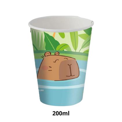 Imagem de Copo De Papel Festa Capivara Fofa 200ml C/ 8 Unid. Festcolor