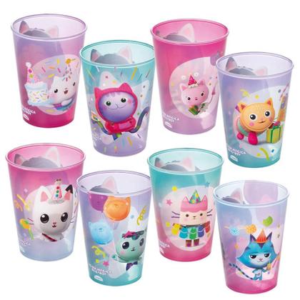 Imagem de Copo de Plástico Casa Magica da Gabby 320ml Decorações Mescladas