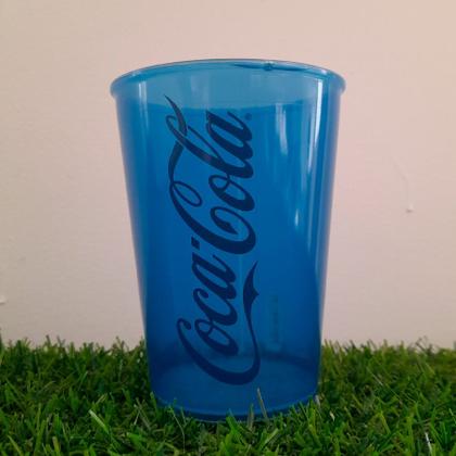 Imagem de Copo de Plástico Coca-Cola - Azul - 320 ml - 1 unidade - Plasútil - Rizzo