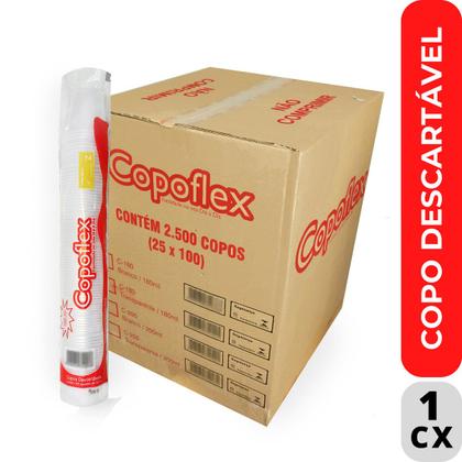 Imagem de Copo De Plastico Descartável 200ml Transparente 25X100 Caixa 2500 Unidades