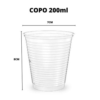 Imagem de Copo De Plastico Descartável 200ml Transparente 25X100 Caixa 2500 Unidades