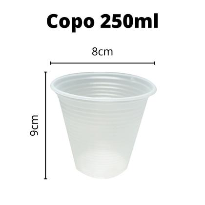 Imagem de Copo de Plástico Descartável PS 250ml Pacote com 2.000 Unidades