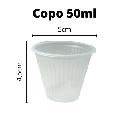Imagem de Copo De Plástico Descartável Ps Copoplast Copo 50Ml 50X100 Cor:Branco