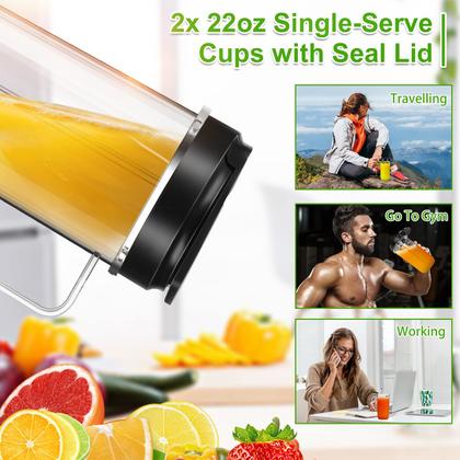 Imagem de Copo de reposição UBYNID Magic Bullet Blender 650 ml, pacote com 2