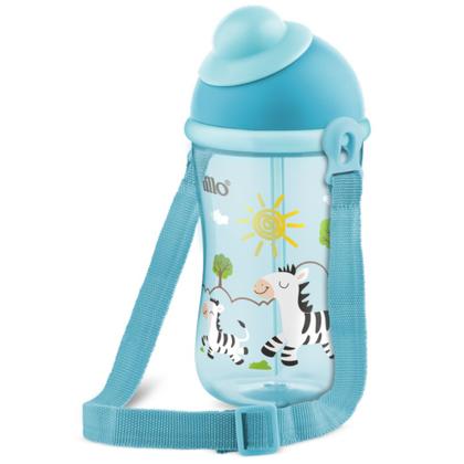 Imagem de Copo De Transição Cantil Com Canudo Antivazamento Azul Lillo