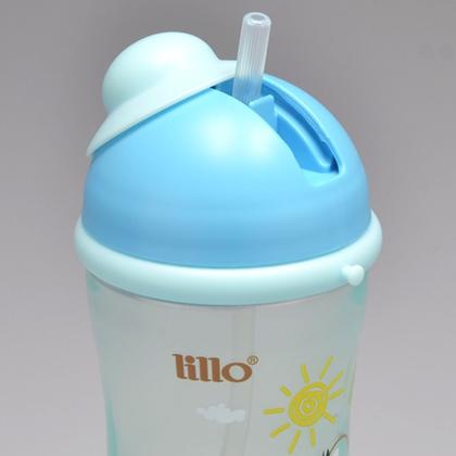 Imagem de Copo De Transição Cantil Com Canudo Antivazamento Azul Lillo