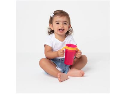 Imagem de Copo De Treinamento Antivazamento 360 Com Alça P/ Bebê Rosa