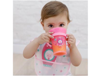 Imagem de Copo De Treinamento Buba Rosa 360 Infantil Com Alça