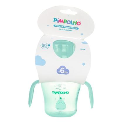 Imagem de Copo De Treinamento Infantil Antivazamento Com Bico Flexível E Com Alças 150ml - Pimpolho
