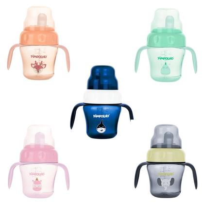 Imagem de Copo De Treinamento Infantil Antivazamento Com Bico Flexível E Com Alças 150ml - Pimpolho