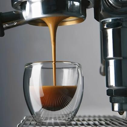 Imagem de Copo De Vidro 250ml Parede Dupla P/Café Suco Refrigerante