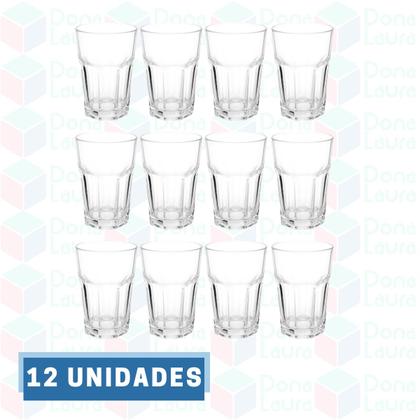 Imagem de Copo de Vidro 350ml Vitamina Transparentes Drink 12 Unidades