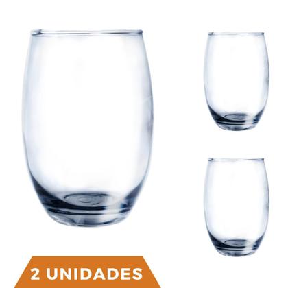 Imagem de Copo de Vidro Aruba Redondo Luxo 465ml Suco Agua Nadir 2Un