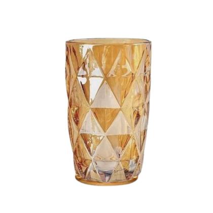 Imagem de Copo de Vidro Diamond Ambar 390 ml 6 Unidades, Requinte, Elegância, Almoço, Jantar, Mesa posta